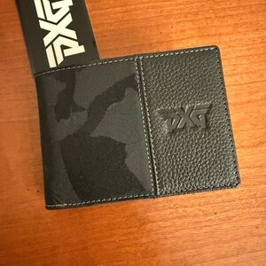 PXG Black Camo & Leather Textured Card Holder Wallet